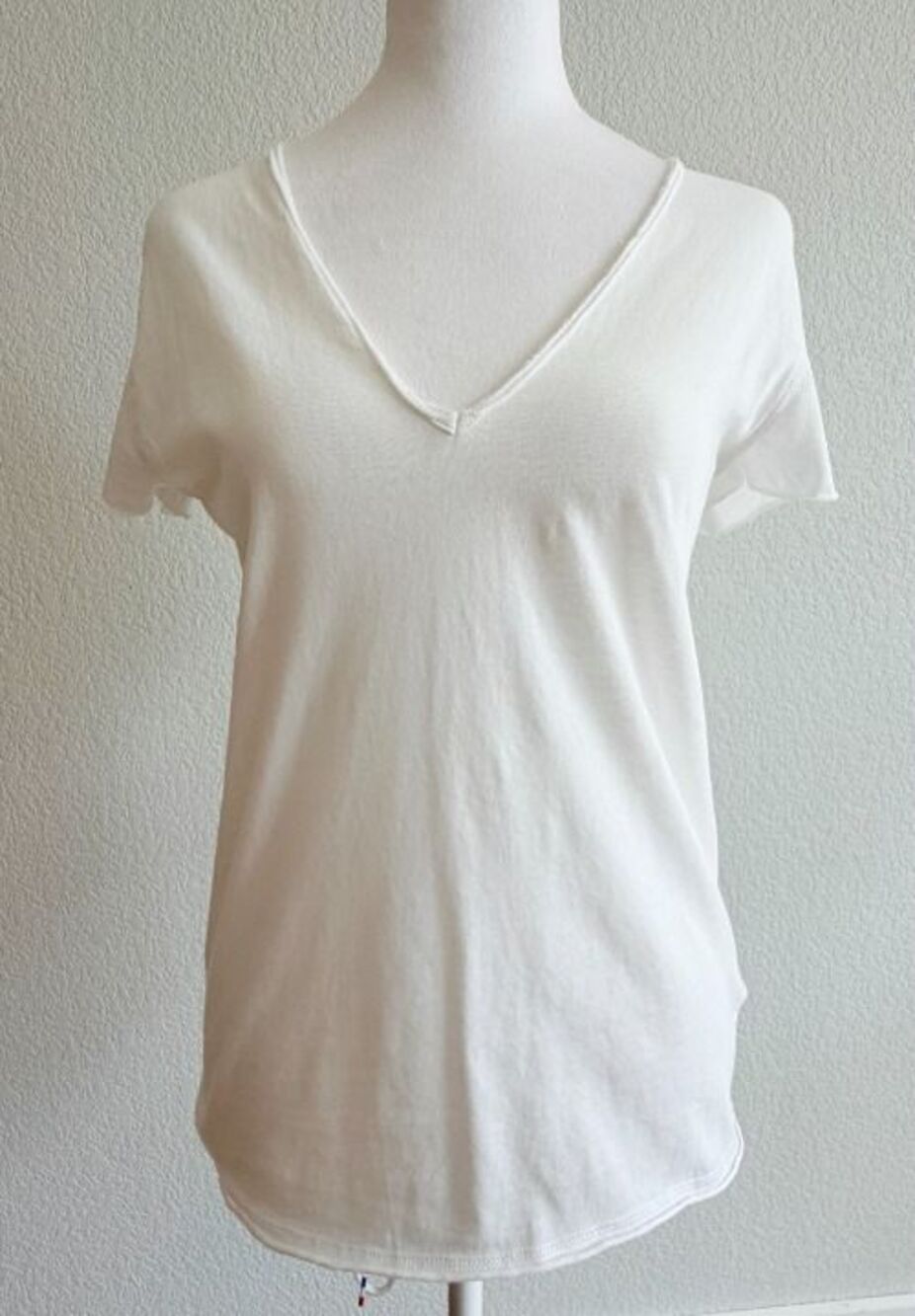 Zadig & Voltaire White Story Fishnet Lace Peace Sign Tee Shirt Size S NWT